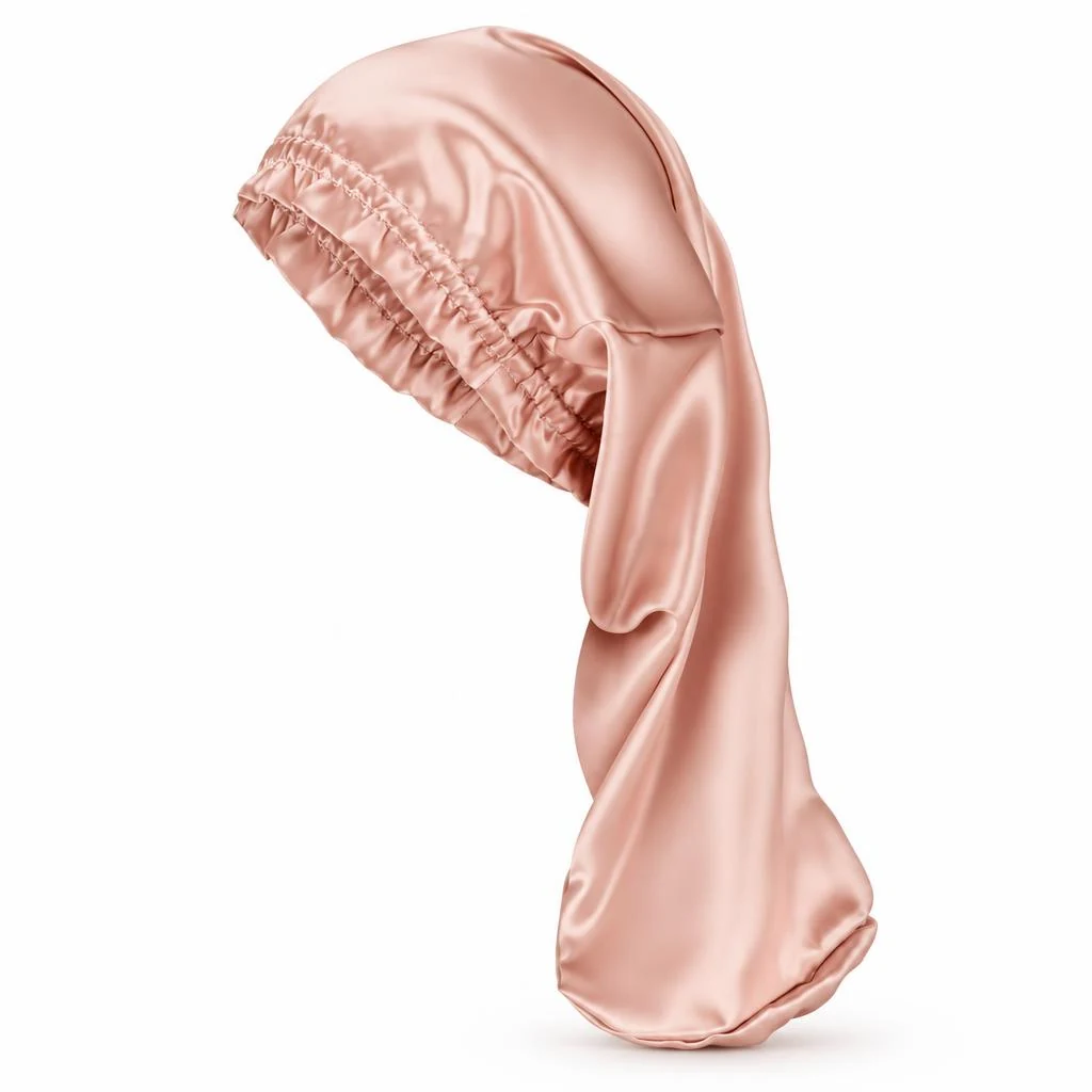 Mulberry Silk Bonnet for Long & Curly Hair - Blush Pink