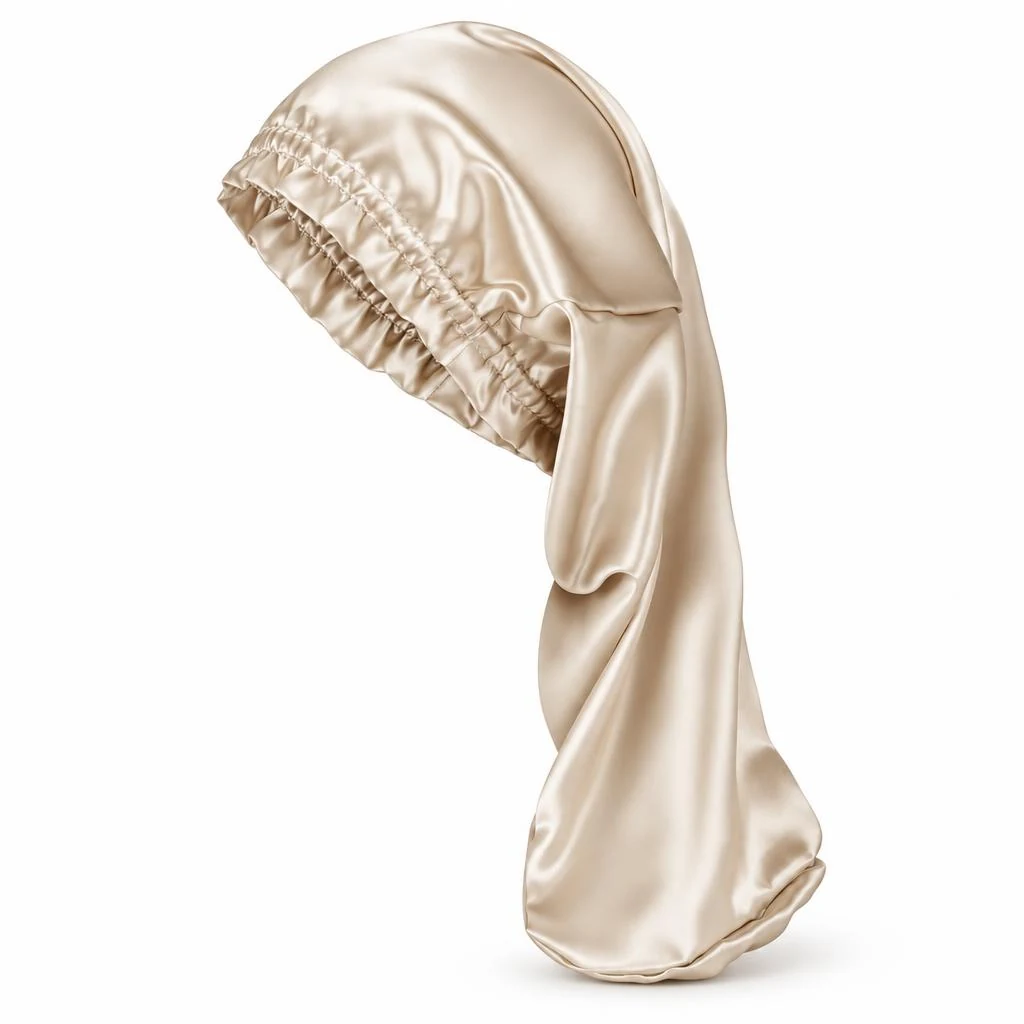Mulberry Silk Bonnet for Long & Curly Hair - Champagne Gold