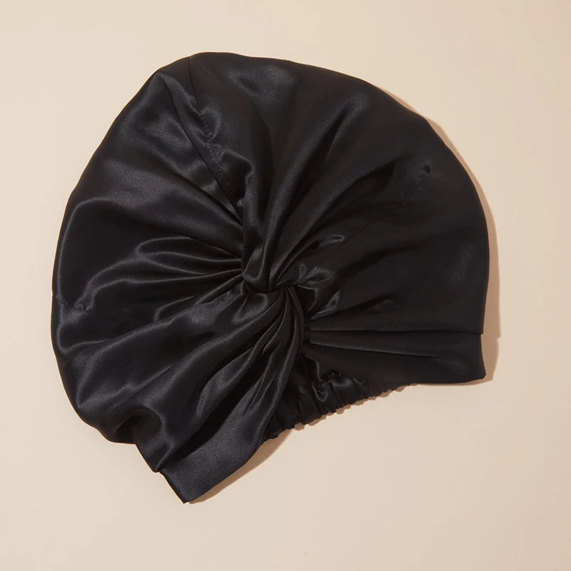 Standard Mulberry Silk Bonnet - Midnight Black